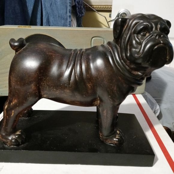 🐶🐕VINTAGE WOOD BULLDOG STATUE 🐕ANIMAL LOVER GIFT GIVING ITEM🐎 - Picture 9 of 16